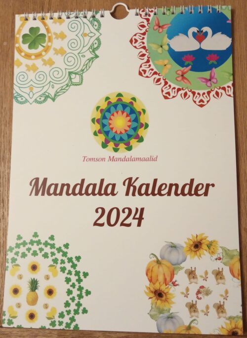 Mandala kalender 2024 A4 formaat - esikaas