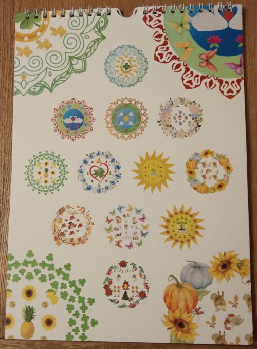Mandala kalender 2024 A4 formaat - tagakaas