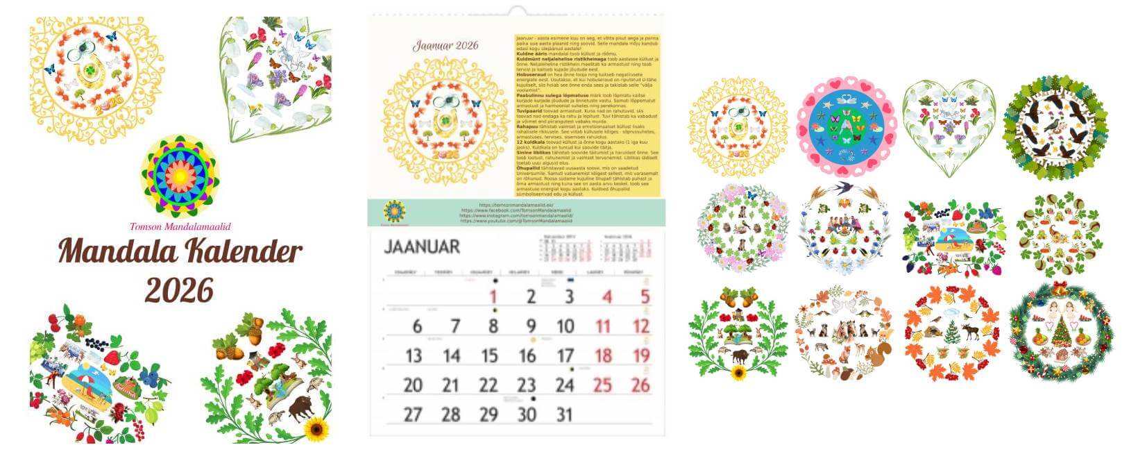 Mandala kalender 2026 tutvustav pilt kodulehel
